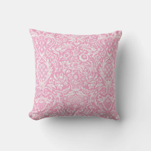 Coussin Fuchsia rose ananas Victorian Vintage Damask