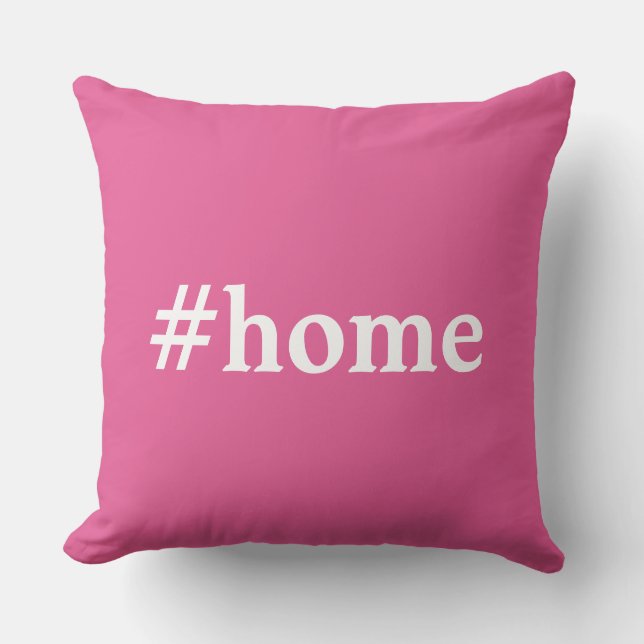 Coussin Fuchsia rose et blanc #Accueil (Recto)