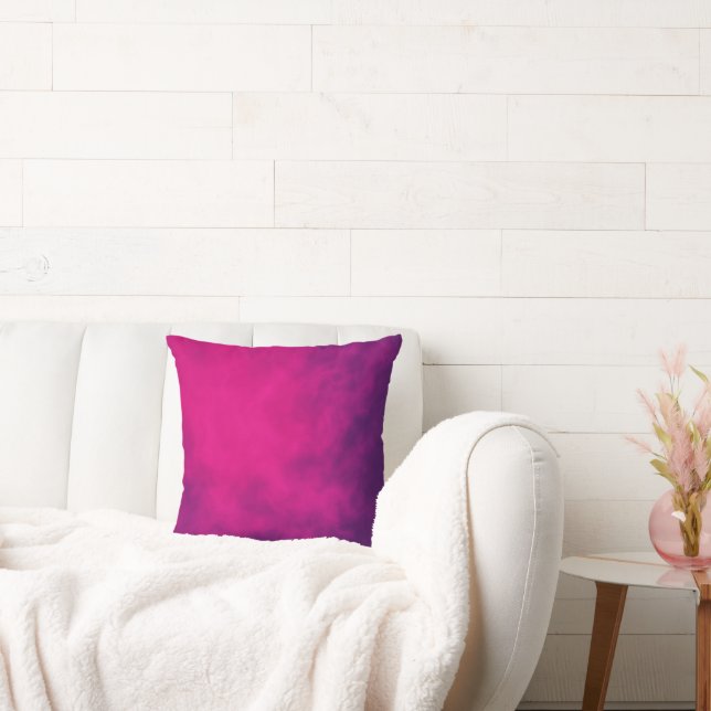 Coussin Fumée rose et violet personnalisé - Retour (Canapé)