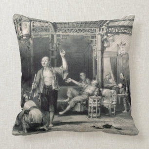 Coussin Fumeurs chinois d'opium, de 'Chine dans une série