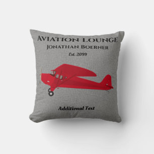 Coussin Fun Aviation Lounge Avion Vintage Pillow Pillow