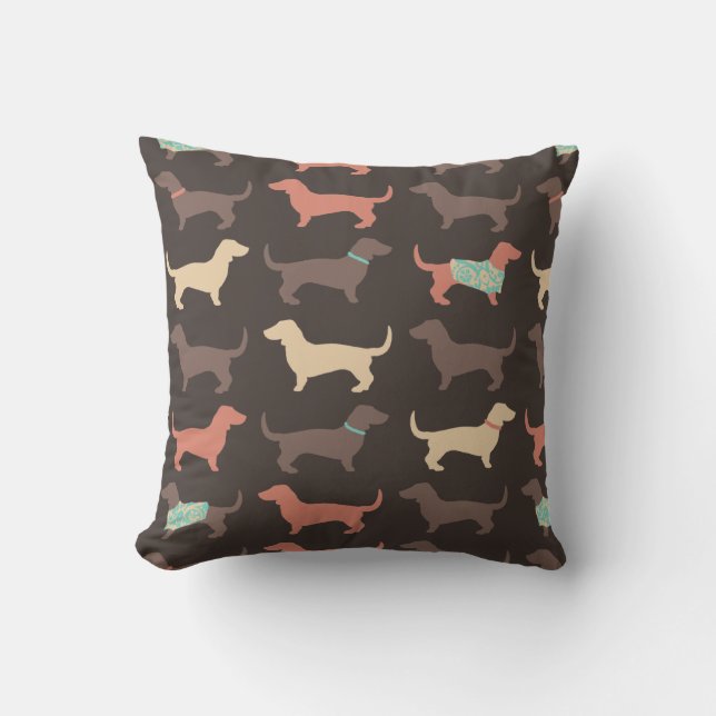 Coussin Fun Dachshund Dog Motif (Recto)