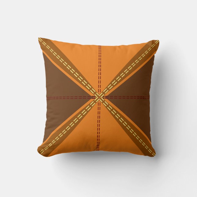 Coussin Fun De Thankesgiving Avec Triangles Et Dashes (Recto)