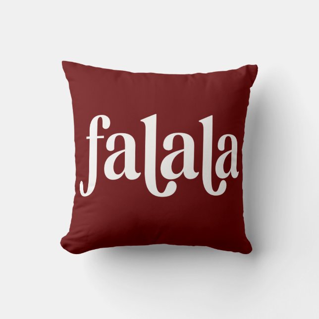 Coussin Fun Falala typographie Noël (Recto)