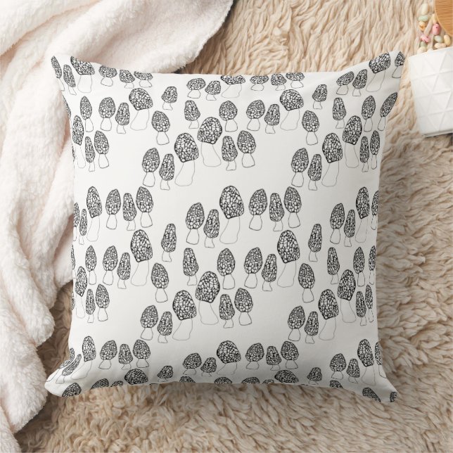 Coussin Fun Fungi Morel Champagne Motif (Couverture)