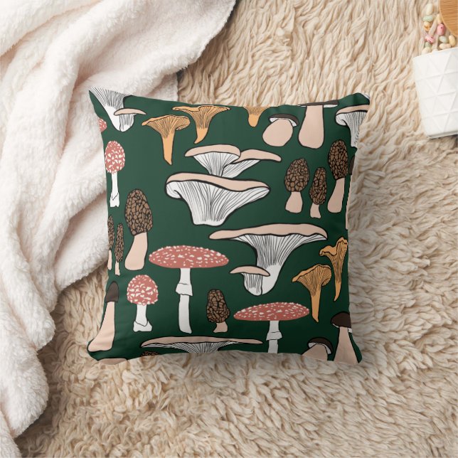 Coussin Fun Fungi Motif de champignons (Couverture)