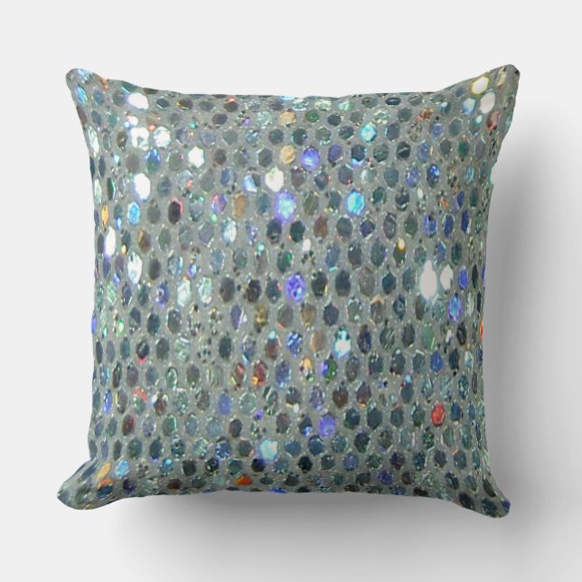 Coussin Fun Glitzy Glittery Sparkly Coloré Bling (Recto)