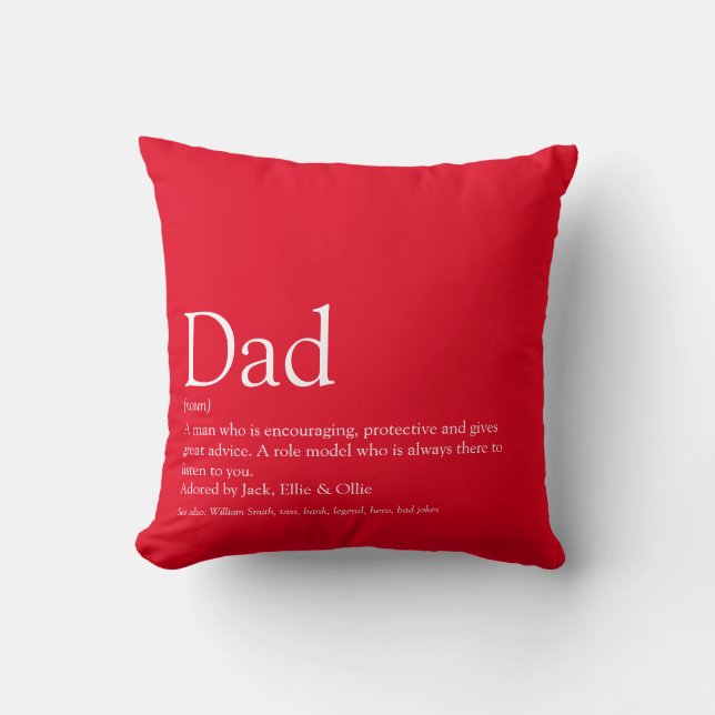Coussin Fun moderne Papa papa papa papa papa papa père Déf (Recto)