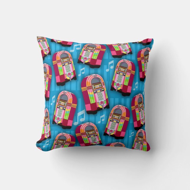 Coussin Fun Neon Jukebox Epic Retro Motif Art (Recto)