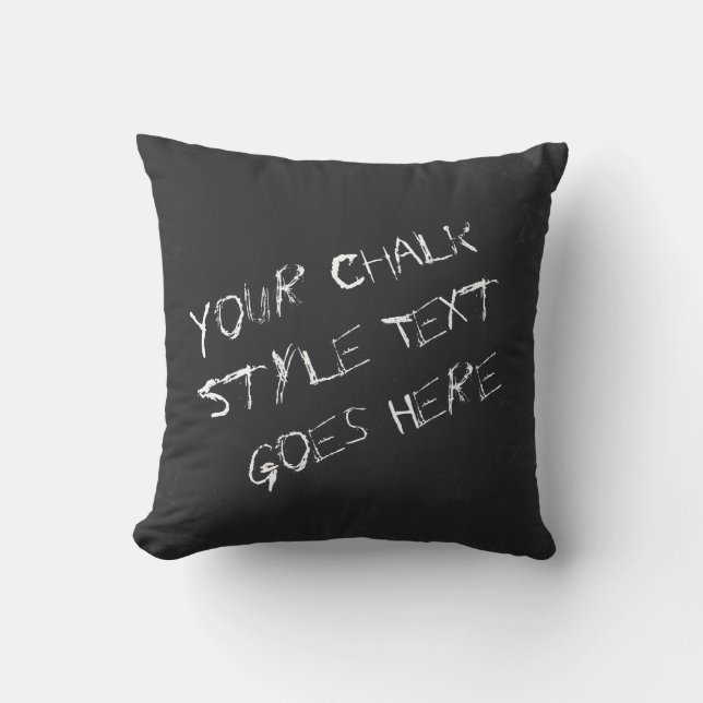 Coussin Fun Personnalisable Chalk Police Et Style Blackboa (Recto)