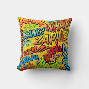 Coussin Fun Retro Comic Book pop Art Sounds