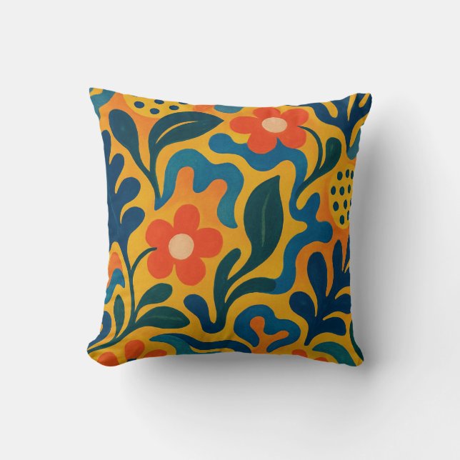 Coussin Fun Retro Garden Collage Motif Motif (Recto)