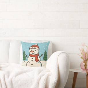 Coussin Fun Snowman mignon Noël