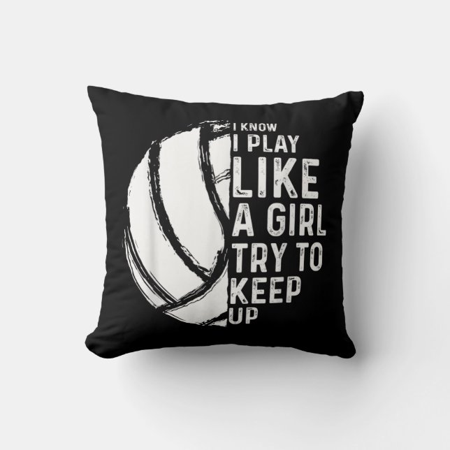 Coussin Fun Volleyball Design Filles Femmes Jeune Ado Spor (Recto)