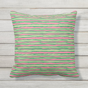 Coussin Fun Whimsical Rose Green Watermelon raypes été