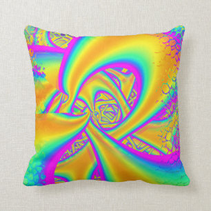 Coussin Funkidelic Dichroic Fused Glass Fractal