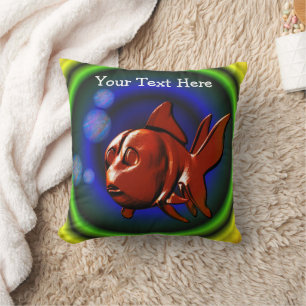 Coussin Funky Abstrait Red Goldfish Personnalisé
