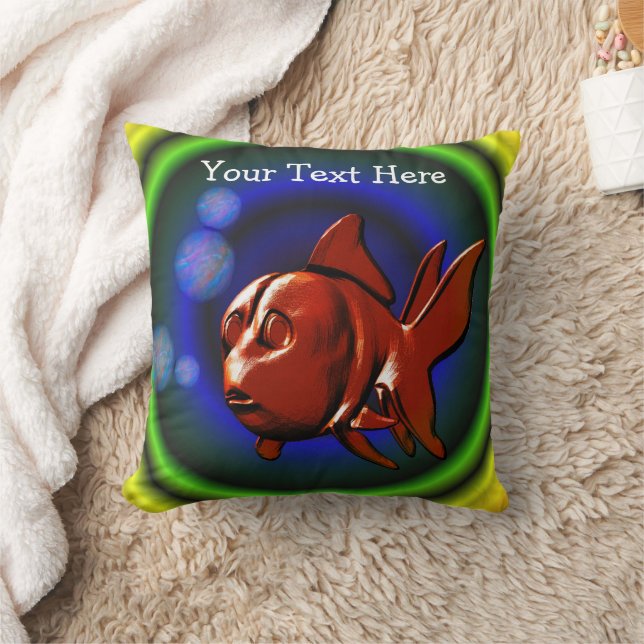 Coussin Funky Abstrait Red Goldfish Personnalisé (Couverture)