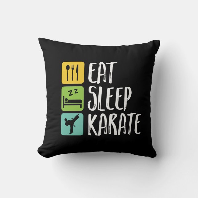 Coussin Funky Black Belt Martial Arts Mange Sleep Karate (Recto)