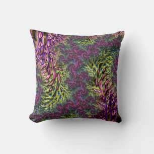 Coussin Funky Groovy Abstrait Numérique Art Fractal