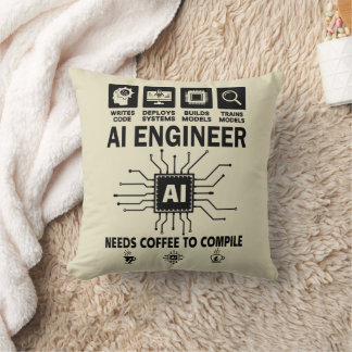Coussin Funny AI Engineer Coding Programmer Developer Tech