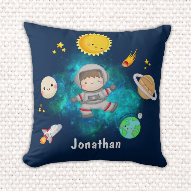 Coussin Funny Astronaut Spaceship Boy Gift (Créateur téléchargé)