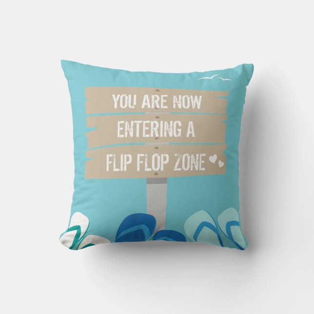 Coussin Funny Beach Bar Chill Out Zone Citation (Recto)
