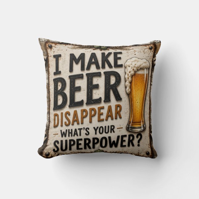 Coussin Funny Beer  (Recto)