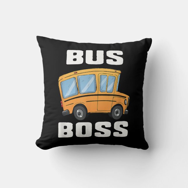 Coussin Funny Bus Boss School Bus Driver (Recto)
