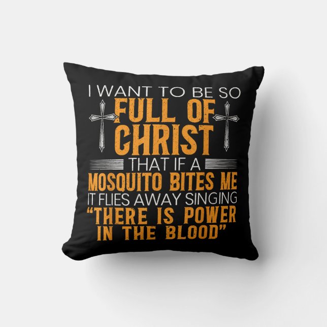 Coussin Funny Christian Religious Servant of God Faithful (Recto)