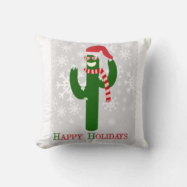 Coussin Funny Christmas Cactus (Recto)