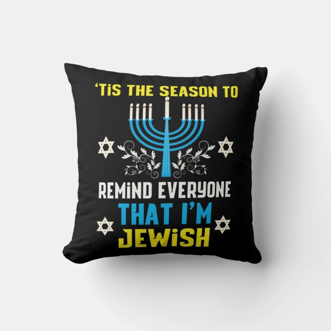 Coussin  Funny Christmas Hanoukka Juif Menorah Humour (Recto)