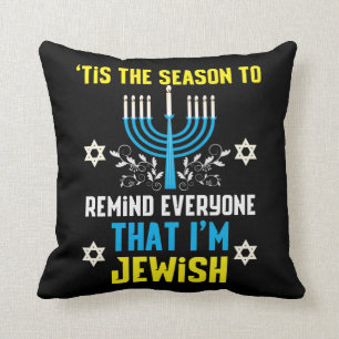 Coussin  Funny Christmas Hanoukka Juif Menorah Humour