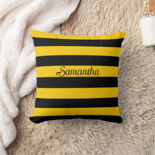 Coussin Funny Classic Bumble Bee Stripes Motif rayé