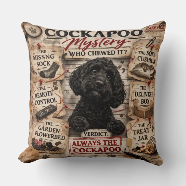 Coussin Funny Cockapoo Cushion unique gift (Recto)
