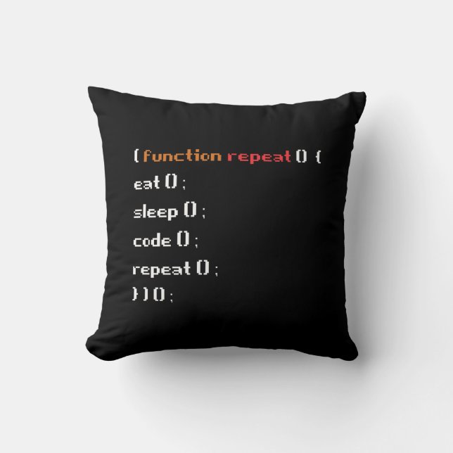 Coussin Funny Computer Science Coder Programmer, Fonction (Recto)