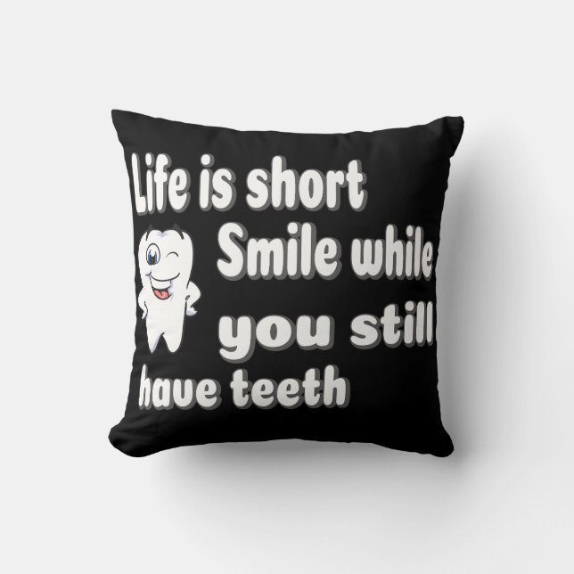 Coussin Funny Dental Quote (Recto)