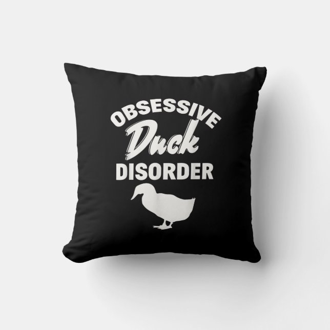 Coussin Funny Duck Hunting Odd Obsessive Duck Disorder (Recto)