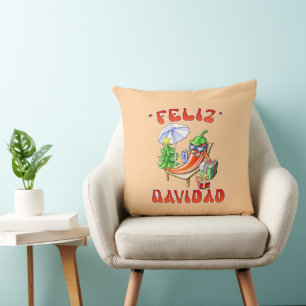 Coussin Funny Feliz Navidad Cute Christmas Chili