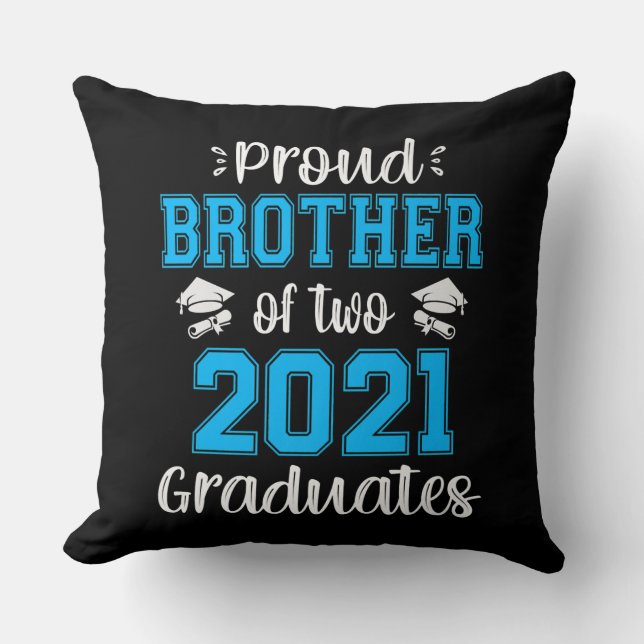 Coussin Funny Fier Frère de 2021 Graduates T-shirt (Recto)