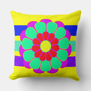 Coussin Funny Flower Power Bloom I + votre backgr. & idée