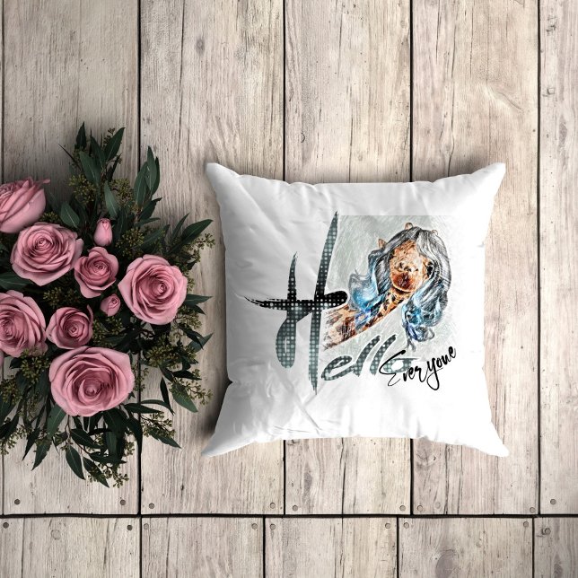 Coussin Funny girafe Jeu d'oreiller (Créateur téléchargé)