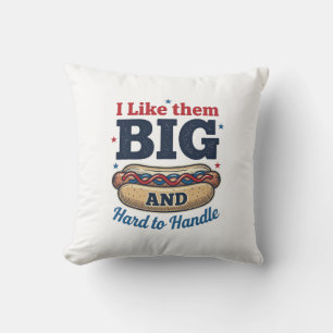 Coussin Funny Grand Hot Dog Vintage T-Shirt Design_1