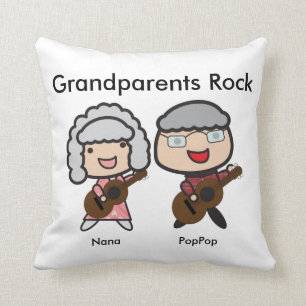 Coussin Funny Grand-parents Rock Guitare Personnaliser