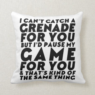 Coussin Funny Jeux vidéo Geek de jeu Nerd Amour des joueu