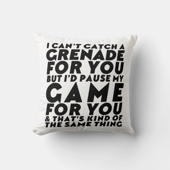 Coussin Funny Jeux Vidéo Jeu Geek Nerd Gamer Love (Recto)