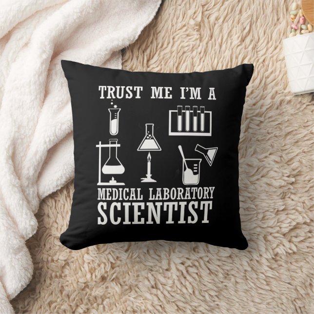 Coussin Funny laboratoire médical technicien scientifique  (Couverture)