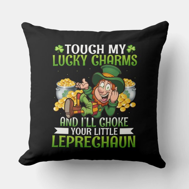 Coussin Funny Leprechaun Lucky Charms St Patrick’s Day (Recto)