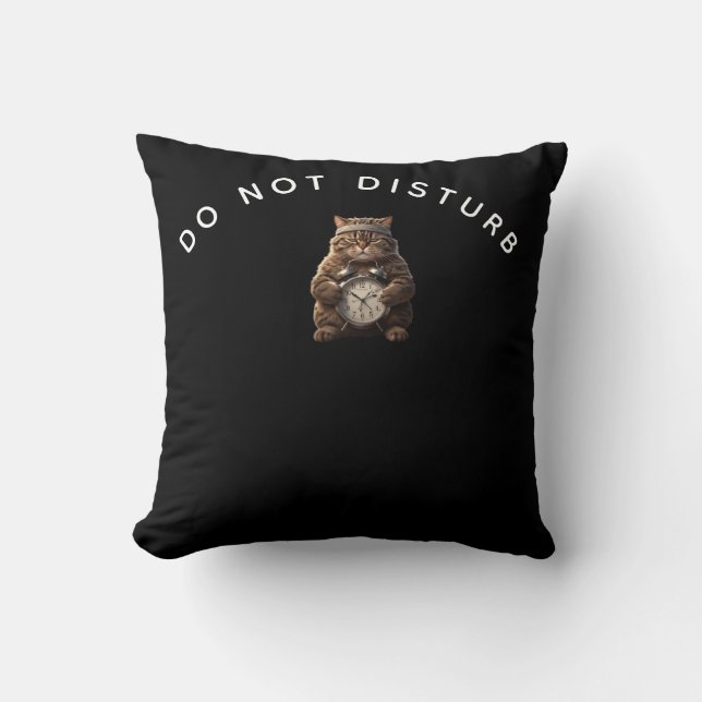 Coussin Funny Muscular Cat Off Duty Pillow (Recto)