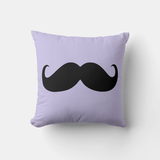 Coussin Funny Mustache noire 3 (Recto)